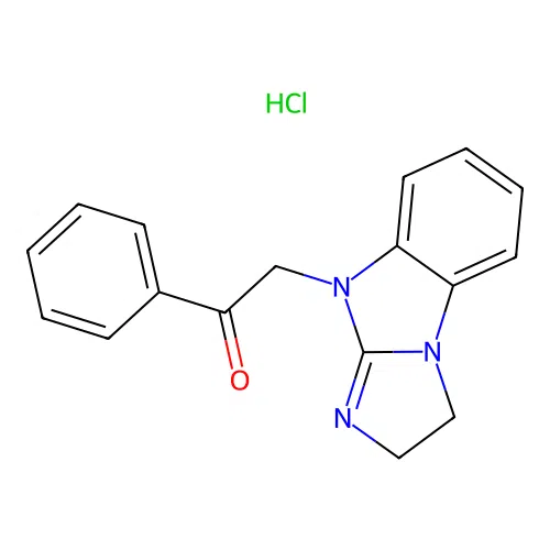 2-(2H-benzo[d]imidazo[1,2-a]imidazol-9(3H)-yl)-1-phenylethanone hydrochloride structure