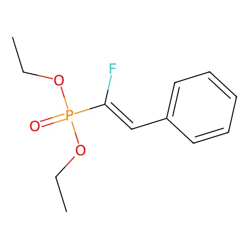 [(E)-2-diethoxyphosphoryl-2-fluoroethenyl]benzene structure