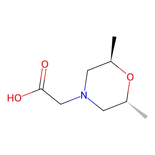 2-[(2R,6R)-2,6-dimethylmorpholin-4-yl]acetic acid structure
