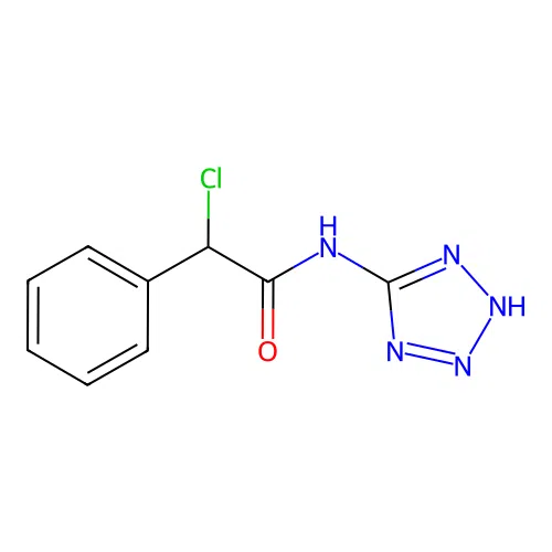 2-chloro-2-phenyl-N-(2H-tetrazol-5-yl)acetamide structure