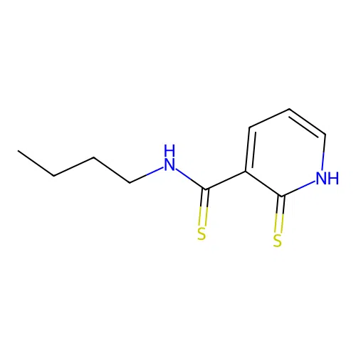 N-butyl-2-sulfanyl-pyridine-3-carbothioamide structure