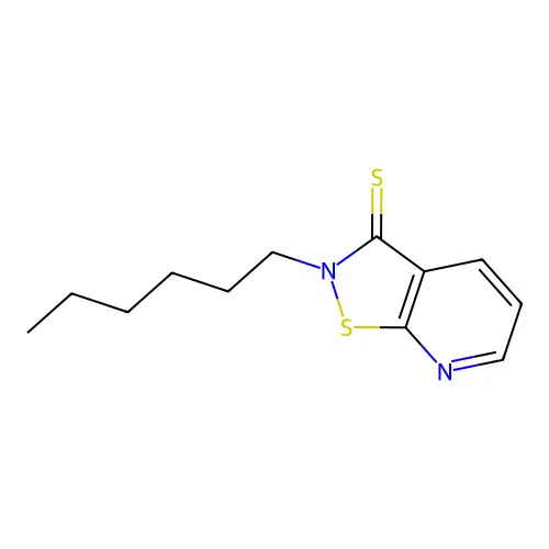 2-Hexylisothiazolo[5,4-b]pyridine-3-thione structure