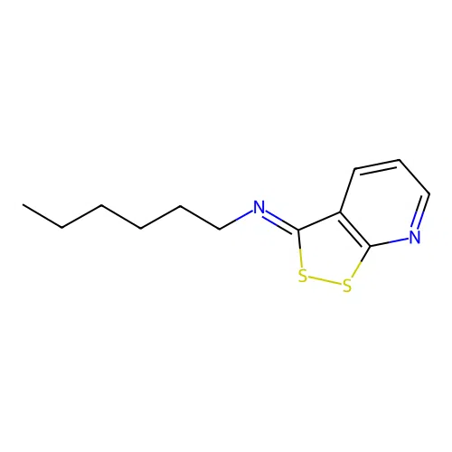 N-hexyldithiolo[3,4-b]pyridin-3-imine structure
