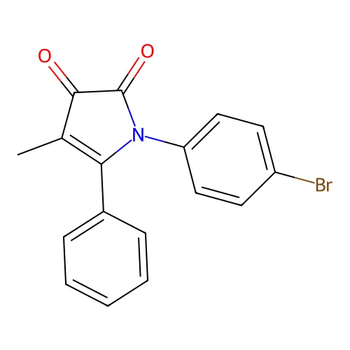 1-(4-bromophenyl)-4-methyl-5-phenyl-1H-pyrrole-2,3-dione structure