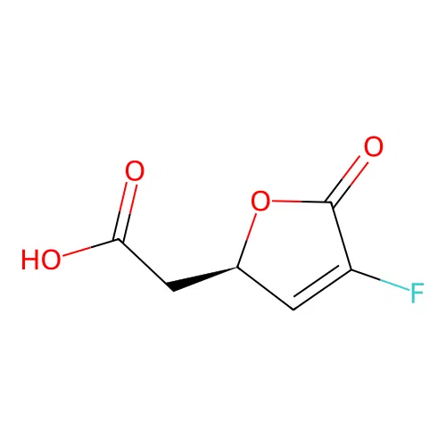2-[(2R)-4-fluoro-5-oxo-2H-furan-2-yl]acetic Acid structure