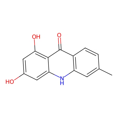 1,3-Dihydroxy-6-methyl-9(10)-acridinone structure