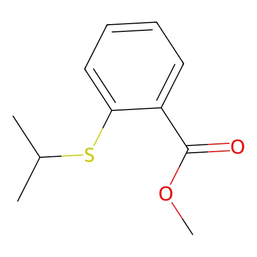 Benzoic acid, 2-isopropylthio-, methyl ester structure