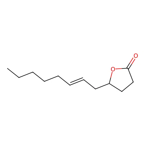 Dihydro-5-(2-octenyl)-2(3H)-furanone structure