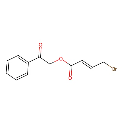 2-Oxo-2-phenylethyl 4-bromobut-2-enoate structure