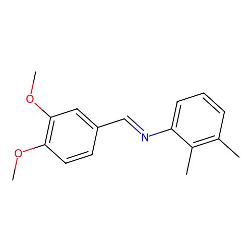 N-[(E)-(3,4-dimethoxyphenyl)methylidene]-2,3-dimethylaniline structure