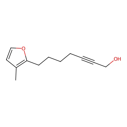 7-(3-Methylfuran-2-yl)hept-2-yn-1-ol structure