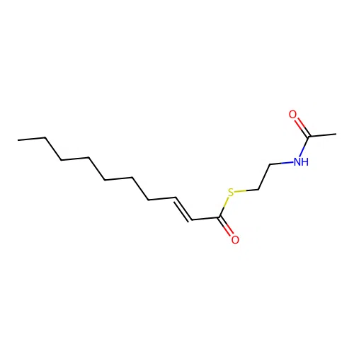 2-Decenoic acid N-acetylcysteamine thioester structure