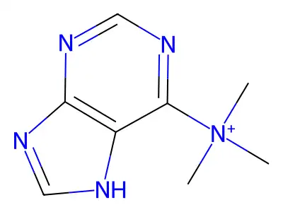 trimethyl(7H-purin-6-yl)azanium structure