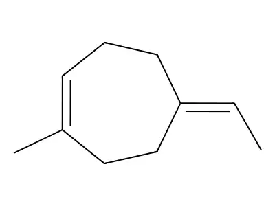 5-Ethylidene-1-methylcycloheptene structure