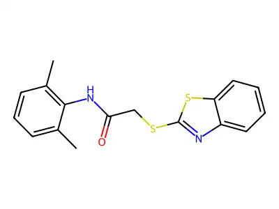 2-(1,3-benzothiazol-2-ylsulfanyl)-N-(2,6-dimethylphenyl)acetamide structure