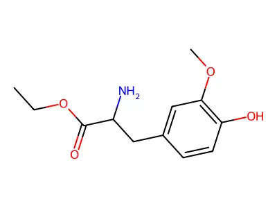 Ethyl 2-amino-3-(4-hydroxy-3-methoxyphenyl)propanoate structure