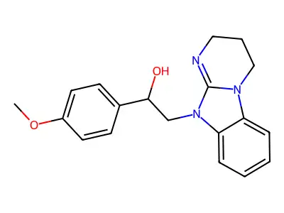 2-(3,4-dihydropyrimido[1,2-a]benzimidazol-10(2H)-yl)-1-(4-methoxyphenyl)ethanol structure