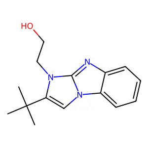 2-(1,1-Dimethylethyl)-1H-imidazo(1,2-a)benzimidazole-1-ethanol structure
