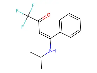 1,1,1-Trifluoro-4-isopropylamino-4-phenylbut-3-(Z)-ene-2-one structure