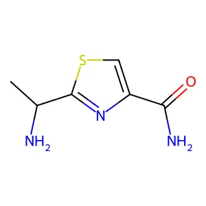2-(1-Aminoethyl)-1,3-thiazole-4-carboxamide structure