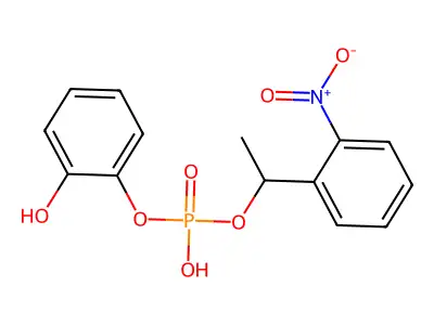 2-Hydroxyphenyl 1-(2-nitrophenyl)ethyl phosphate structure