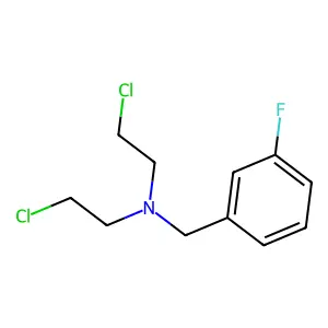 Benzenemethanamine, N,N-bis(2-chloroethyl)-3-fluoro- structure