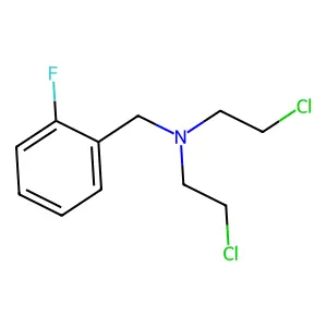Benzenemethanamine, N,N-bis(2-chloroethyl)-2-fluoro- structure