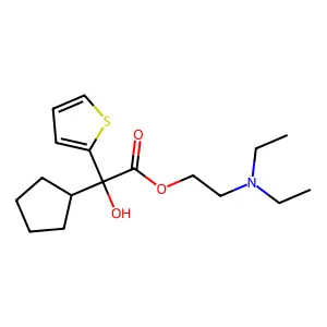 2-(Diethylamino)ethyl (cyclopent-2-en-1-yl)(hydroxy)(thiophen-2-yl)acetate structure