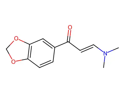 (2E)-1-(1,3-benzodioxol-5-yl)-3-(dimethylamino)prop-2-en-1-one structure