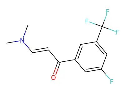 3-(Dimethylamino)-1-[3-fluoro-5-(trifluoromethyl)phenyl]prop-2-en-1-one structure