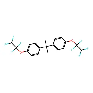1,1'-Isopropylidenebis(4-(1,1,2,2-tetrafluoroethoxy)benzene) structure