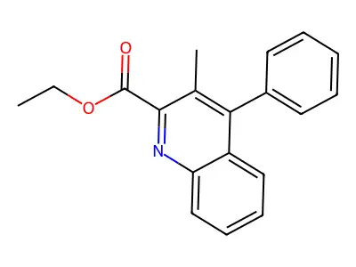 2-Quinolinecarboxylic acid, 3-methyl-4-phenyl-, ethyl ester structure
