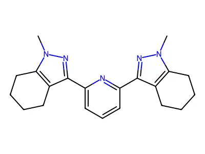 1H-Indazole, 3,3'-(2,6-pyridinediyl)bis[4,5,6,7-tetrahydro-1-methyl- structure