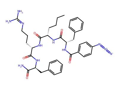 N-(4-azidobenzoyl)FnLRFamide structure