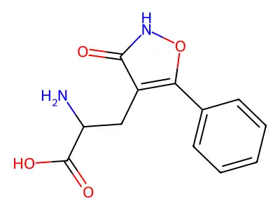 2-Amino-3-(3-hydroxy-5-phenyl-isoxazol-4-yl)-propionic acid structure