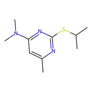 4-Pyrimidinamine, 2-((1-methylethyl)thio)-N,N,6-trimethyl- structure