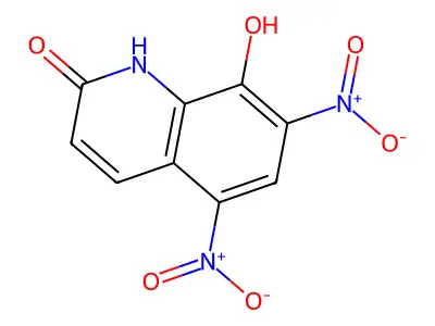 8-Hydroxy-5,7-dinitrocarbostyril structure