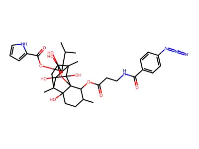 10-O-(3-(4-azidobenzamido)propionyl)ryanodine structure