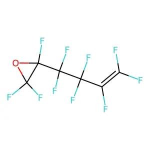 Trifluoro(1,1,2,2,3,4,4-heptafluorobut-3-enyl)oxirane structure
