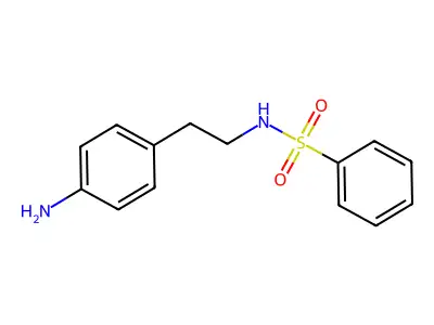 N-[2-(4-aminophenyl)ethyl]benzenesulfonamide structure