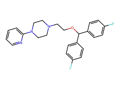 1-[2-[bis(4-Fluorophenyl)methoxy]ethyl]-4-(pyridinyl)-piperazine structure