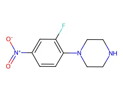 1-(2-Fluoro-4-nitrophenyl)piperazine structure