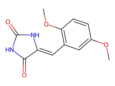 2,4-Imidazolidinedione, 5-((2,5-dimethoxyphenyl)methylene)- structure