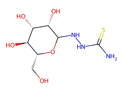Hydrazinecarbothioamide, 2-D-mannopyranosyl- structure