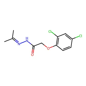 2-(2,4-dichlorophenoxy)-N-(propan-2-ylideneamino)acetamide structure