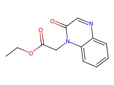 Ethyl (2-oxo-1(2H)-quinoxalinyl)acetate structure
