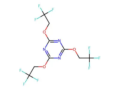 2,4,6-Tris(2,2,2-trifluoroethoxy)-1,3,5-triazine structure