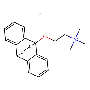Ammonium, (2-(9,10-ethanoanthracen-9(10H)-yloxy)ethyl)trimethyl-, iodide structure