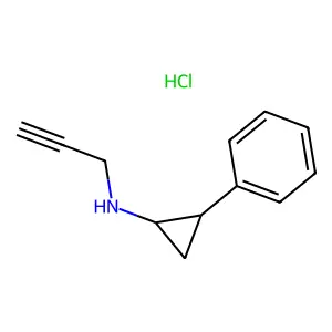 Cyclopropanamine, 2-phenyl-N-2-propynyl-, hydrochloride, trans- structure