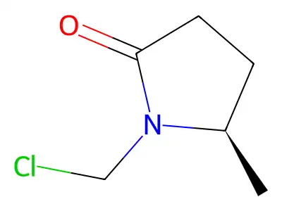 2-Pyrrolidinone, 1-(chloromethyl)-5-methyl-, (5R)- structure